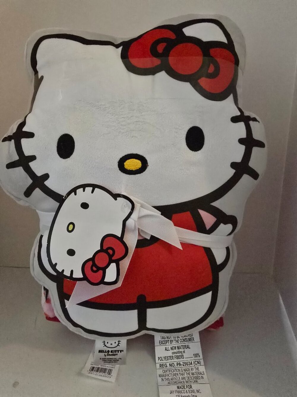 Hello Kitty Plush Pillow Throw Set Sanrio Bedroom Decor Gift NEW